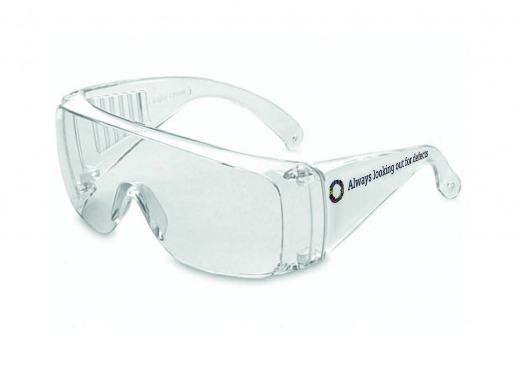 Idea and design printed on protective goggles